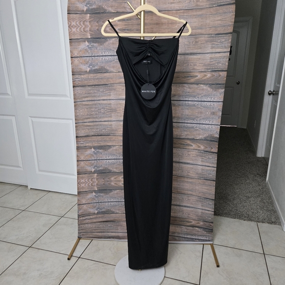 White Fox Boutique Hit The City Maxi Dress Black Size M NWT Formal Evening Gown - Picture 1 of 13
